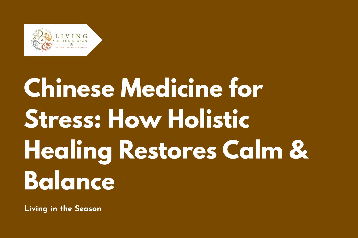 Chinese Medicine for Stress: How Holistic Healing Restores Calm & Balance