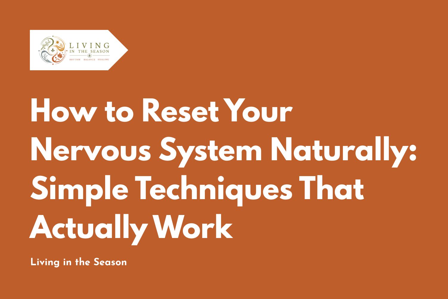 How to Reset Your Nervous System Naturally: Simple Techniques That Actually Work